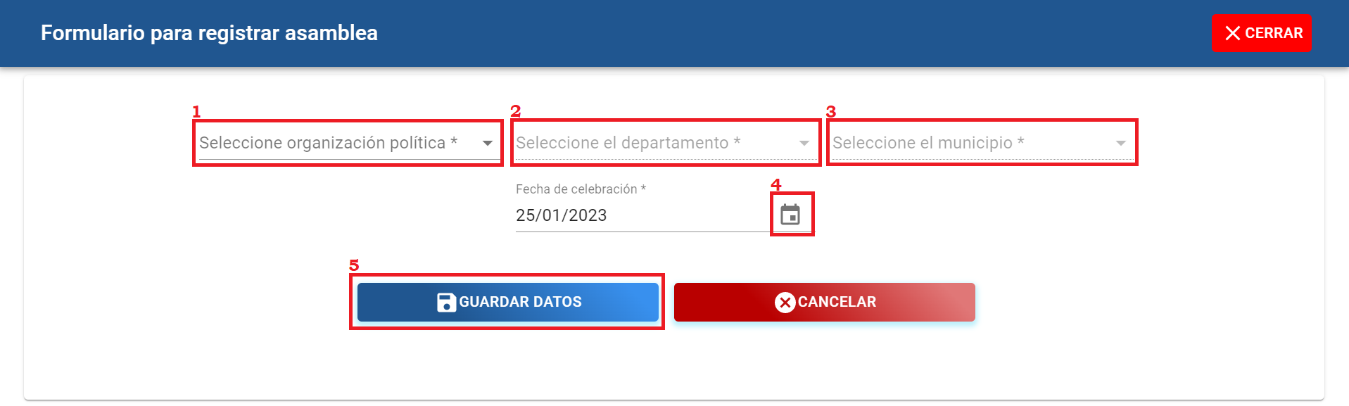 Asamblea Y Candidatos | Ayuda Del Portal Web Interno TSE